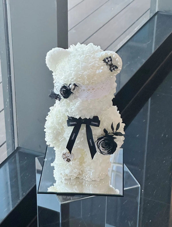 Chanel-Inspired Flower Bear – Luxurious Gift